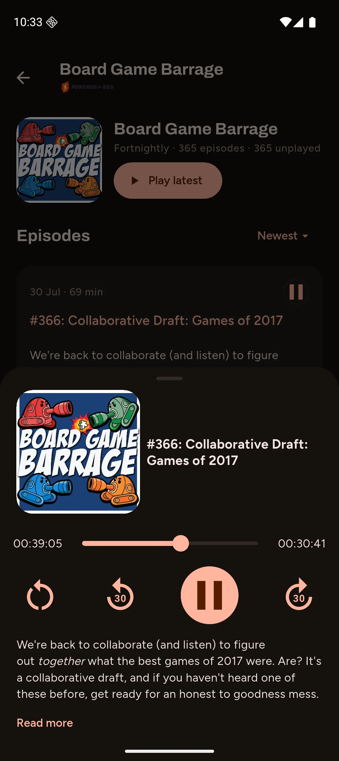 Pocket BGG screenshot