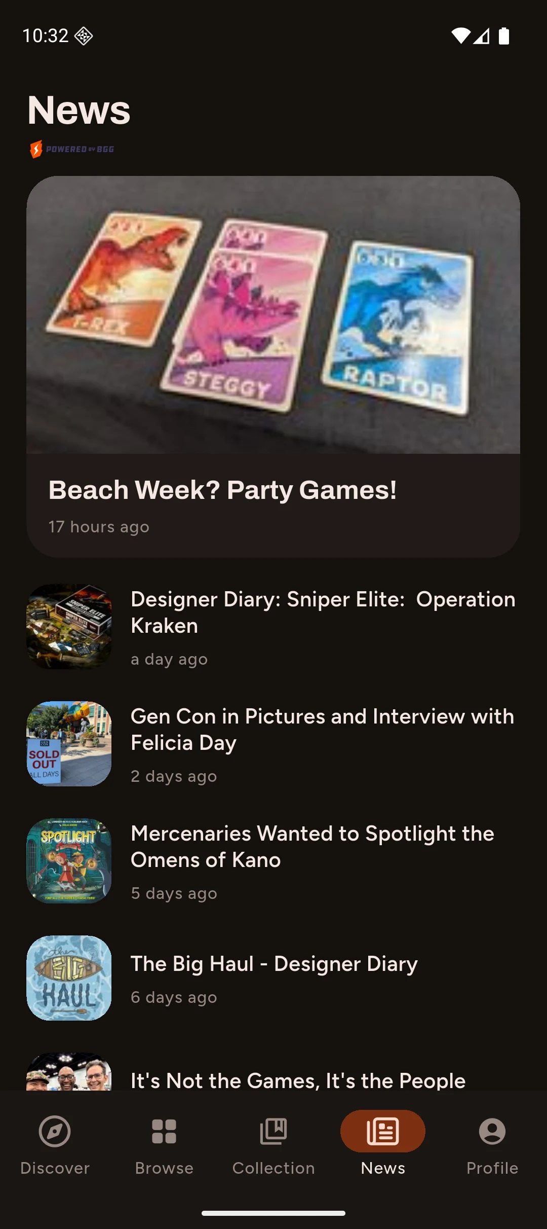 Pocket BGG screenshot